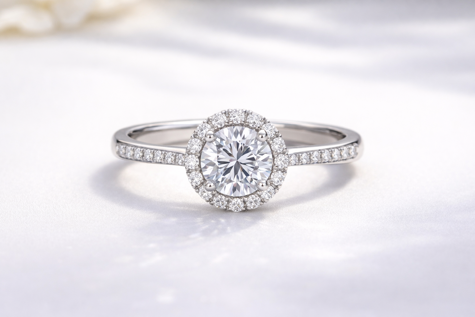 Halo Lab Diamond Ring