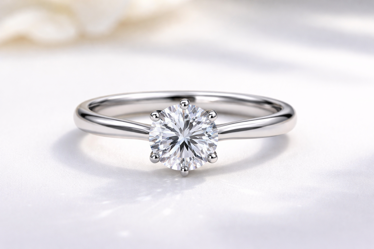 Solitaire Lab Grown Diamond Ring